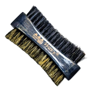 2-Sided Wave Brush - Double Sided Unisex Hard & Soft Boar Bristle Hairbrush D... - Picture 1 of 6