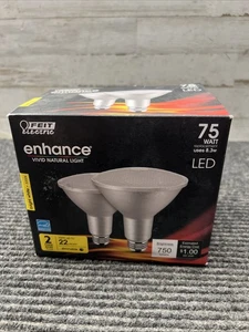 2 Pack Feit Enhance PAR30 E26 (Medium) LED Bulb Bright White 75 Watt Equivalence - Picture 1 of 7