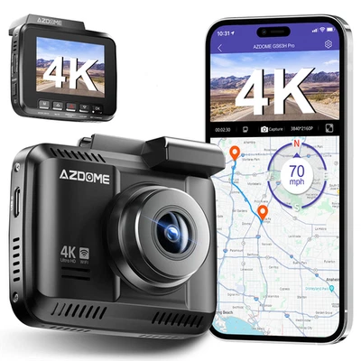 AZDOME 4K Dashcam WiFi 6 GPS ADAS APP UHD Vorne Nachtsicht G-Sensor Dash Kamera