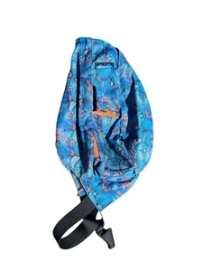 Kavu Electric Lily Rope Sling Bag Canvas Blue Canvas Crossbody Adjustable - Picture 1 of 7