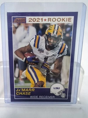 2021 Panini Chronicles Draft Picks - Score Retro Ja'Marr Chase #62 Orange (RC) - Image 1 of 2