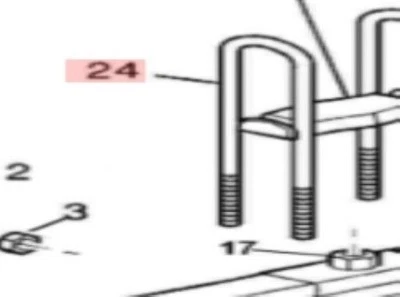 15984928 Perno en U para resorte trasero GMC Topkick C6500 1994-2009 Foto 1 de 1