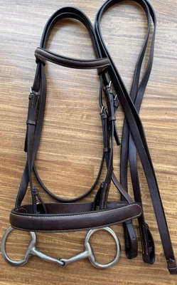 New Luxford Saddlery Vintage Full Size Wide Noseband Hunter Bridle Rare Find! - Image 1 of 4