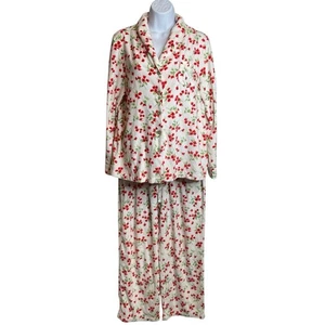 Conjunto de pijama floral de dos piezas para mujer Carole Hochman talla M ropa de estar acogedor suave - Imagen 1 de 21