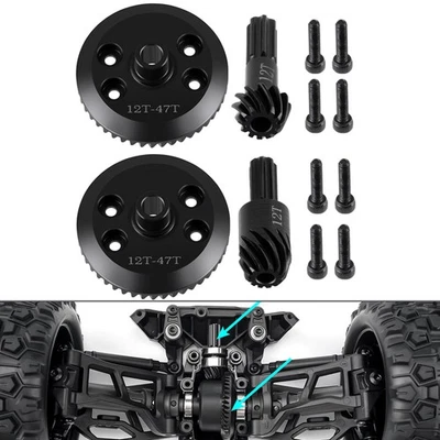Steel Front Or Rear Diff Gear Sets for 1/16 Traxxas Mini Maxx RC Car Upgrades - Image 1 of 4