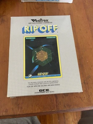 1982 GCE VECTREX RIP OFF CIB COMPLETE CART BOX MANUAL & OVERLAY - Image 1 of 4