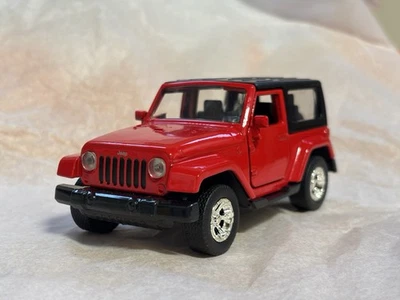 2014 Jeep Wrangler By Jada - Just Trucks 1:32 Scale Model Toy Car Truck RED - Image 1 of 4
