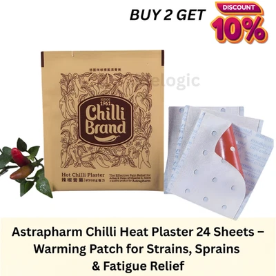 Astrapharm Chilli Brand Porous Capsicum Plaster Back Shoulder & Body Comfort 24s - Image 1 of 4