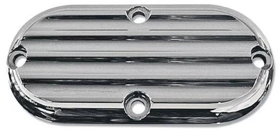 Joker Machine Billet Inspection Cover - Finned - Chrome Motorcycle Street Bike - Image 1 of 4