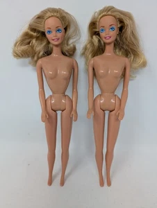 Vintage 80er Mattel blonde Locken Barbie Puppe-Set 2 - Bild 1 von 8
