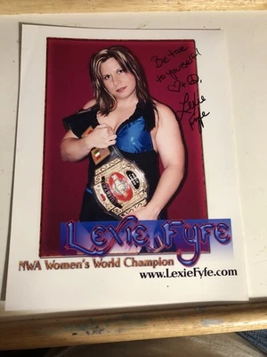 Lexi Fyfe 8x10 Autographed Photo NWA Women’s World Champion~FREE SHIPPING - Image 1 of 2