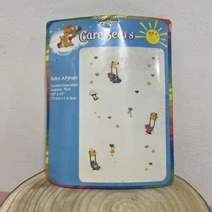 Care Bears Baby Afghan punto de cruz contado 29" x 45" sellado 2004 - Imagen 1 de 6
