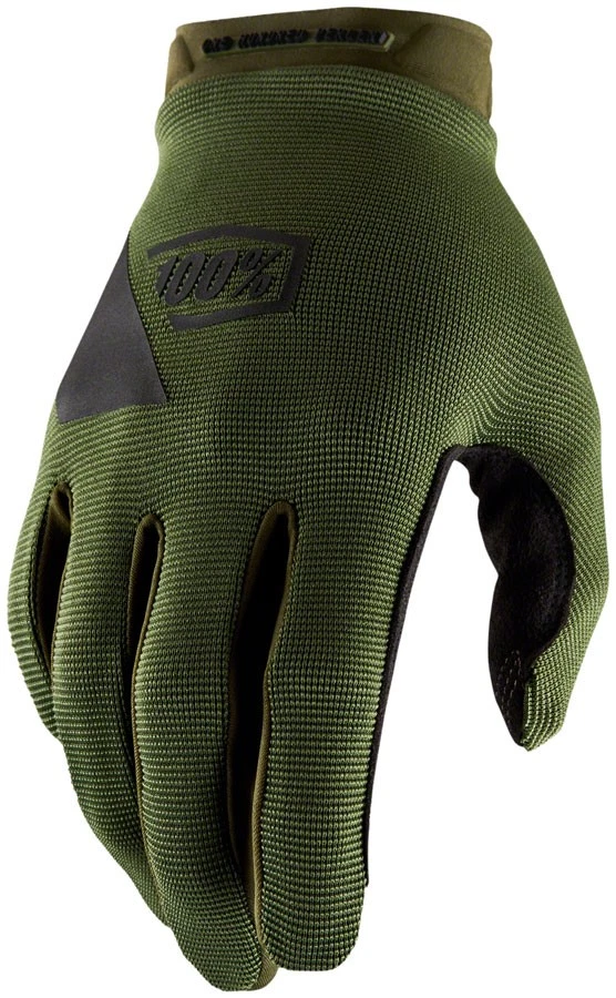 Guantes 100 % Ridecamp - verde militar/negro, dedo completo, grandes Foto 1 de 1
