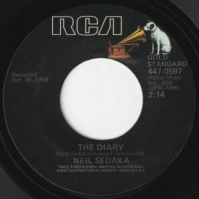 Neil Sedaka, The Diary / Happy Birthday, Sweet Sixteen, (7", RE), NM or M-, 3584 - Image 1 of 3