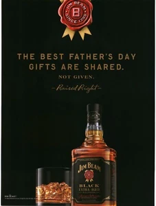 2019  PRINT AD -  JIM BEAM AD.....JIM BEAM BLACK AD.. FATHER'S DAY.. AD ONLY .. - Picture 1 of 1