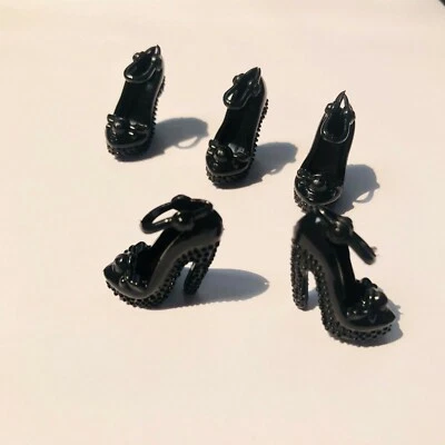 42Pares Zapatos Silicona Flexibles Color Negro para Muñeca 11.5" Zapatos A24 Foto 1 de 4