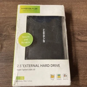 MegaZ 160GB External Hard Drive Backup Slim 2.5'' Portable HDD USB 3.0 - Picture 1 of 2