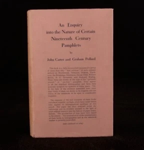 1934 Carter And Pollard An Enquiry First Edition With Original Dustwrapper - Imagen 1 de 6