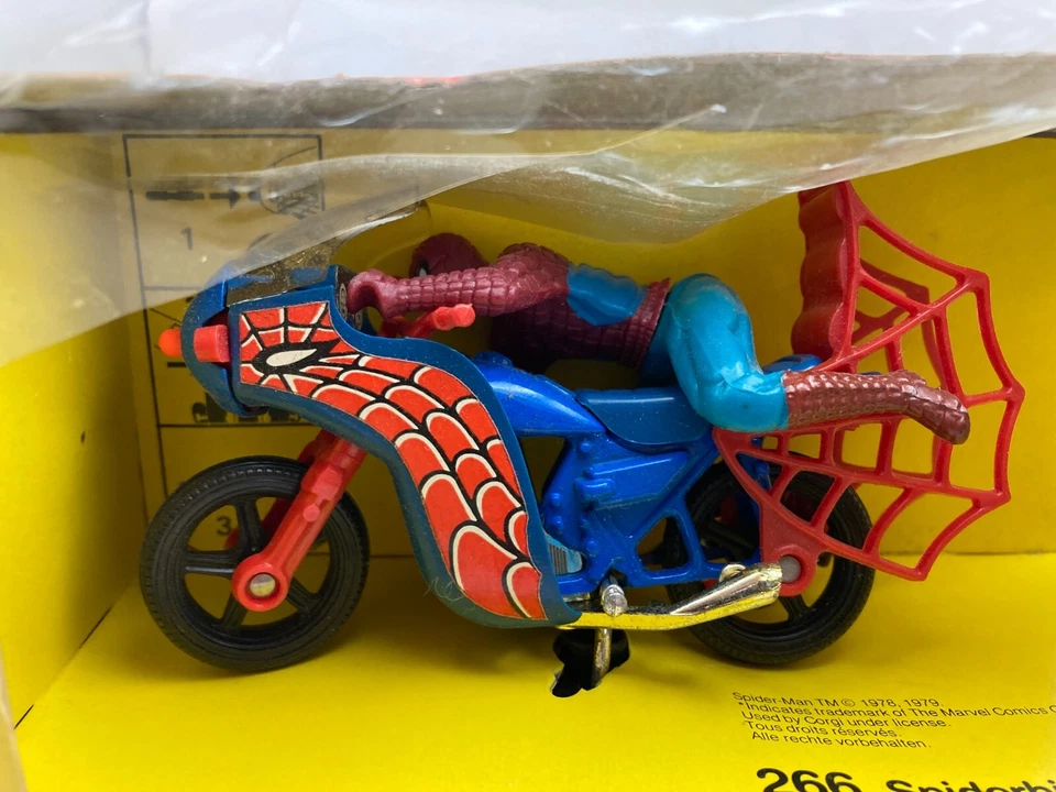 Vintage Amazing Spider-Man Corgi 266 Spiderbike w/Box & Missiles - Image 1 of 4