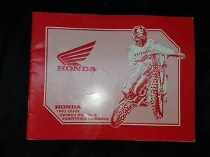 93 Honda CR80R Propietarios Mantenimiento Servicio Manual Competencia A241 - Imagen 1 de 5