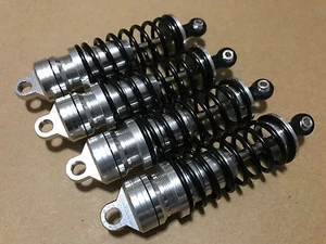 4 BIG BORE ALUMINUM SHOCKS for Traxxas Revo 2.5/3.3 Silver  !! - Picture 1 of 3