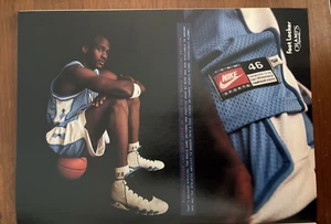 Michael Jordan North Carolina Tarheels Nike Foot Locker 1994 anuncio impreso vintage - Imagen 1 de 2