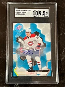 Nick Suzuki SGC 10/9.5 - 2020 Upper Deck Spx auto #73 - Canadiens - Picture 1 of 2