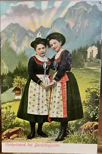 DISFRACES NATIVOS para niñas alemanas Vorderbrand bei Berchtesgaden Baviera Alpes Alemania - Imagen 1 de 2