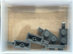 LEGO Parts - Dark Bluish Gray Plate 1 x 2 with Clip on End - No 63868 - QTY 5 - Picture 1 of 1