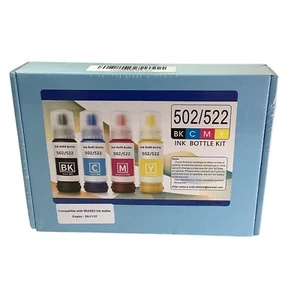 Botella de tinta 502/522 tinta BK, C, M & Y nueva caja sellada fecha de caducidad 11/2027 - Imagen 1 de 2