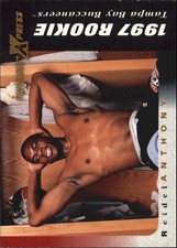 1997 Pinnacle X-Press Football Card #128 Reidel Anthony Rookie