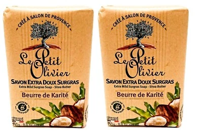 Seife Shea Butter Le Petit Olivier 2x250g Beurre de Karité Olivenöl Stück Seife - Bild 1 von 4