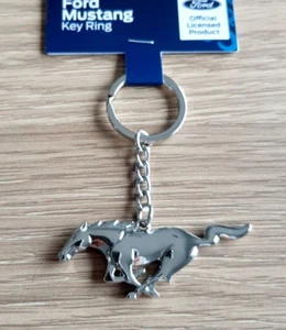 Ford Mustang Keyring - Metal Key Chain Key Ring - Picture 1 of 2
