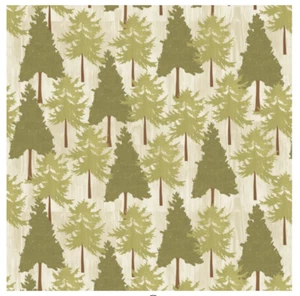 David Textiles Precut Sewing Fabric, Lodge Trees, 1 Yard, 36" X 44" - Picture 1 of 1