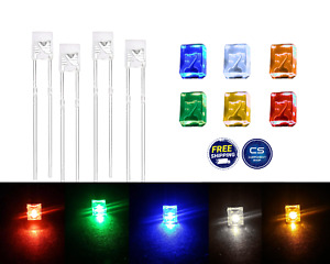 Ultra Bright Rectangular LEDs 2 X 3 X 4 MM All Colours UK Seller