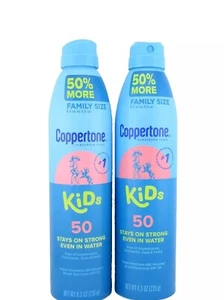 Coppertone KIDS Sunscreen Continuous Spray SPF 50 (6.9OZ, 2 Cans) - Picture 1 of 5