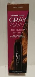 Everpro Beauty GRAY AWAY Hair Root Touch-Up Quick Stick LIGHT BROWN, Damaged Box