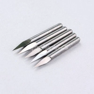 5x High Quality Sharp 10° 0.1mm Carbide Steel CNC Router Pyramid engraving Bits - Image 1 of 4