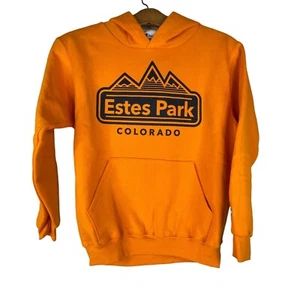 Champion Estes Park Colorado Pullover Hoodie Long Sleeve Orange Kids Medium NEW - Picture 1 of 7