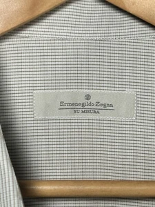 Ermenegildo Zegna Men's 43/17 White Striped French Cuff Button Up Dress Shirt - Picture 1 of 10