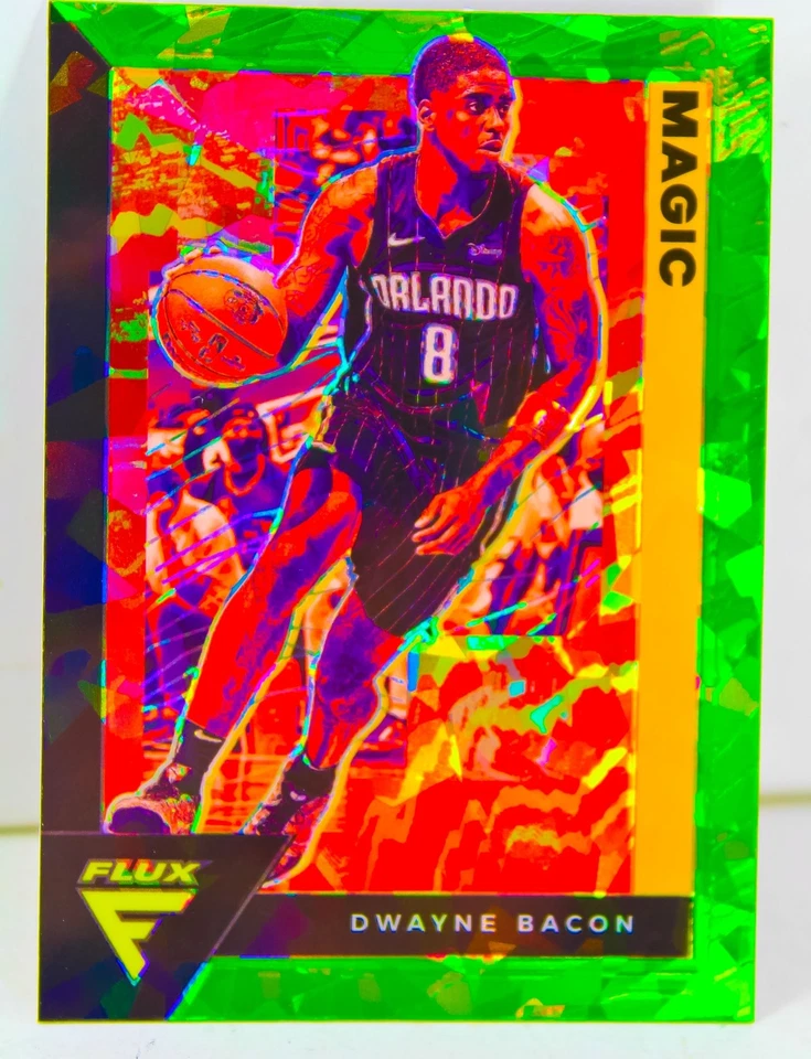 Dwayne Bacon 2020-21 Flux Basketball Fanatics Green Cracked Ice Prizm Card #130 - Image 1 of 3