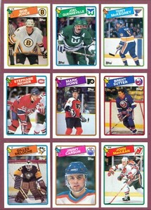 1988-89 TOPPS NHL HOCKEY CARD 1-133 SEE LIST