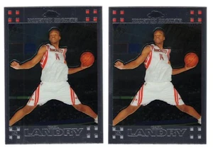 (2) 2007-08 TOPPS CHROME CARL LANDRY ROOKIE CARD #150 LOT  **NM-MT** ROCKETS - Picture 1 of 2