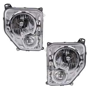 Headlight Assembly Set Driver & Passenger Side Fits 2010-2012 Jeep Liberty - Picture 1 of 9