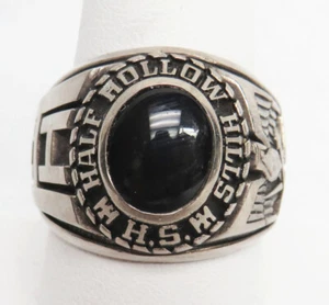 Raro Palladium Half Hollow Hills 1979 Long Is. ANILLO CLASE HS HOMBRE TALLA 9,75 - Imagen 1 de 6
