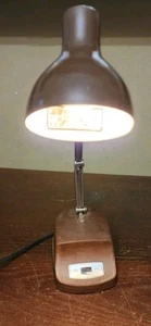 Vintage Underwriters Laboratories Brown Adjustable Table Lamp Model 28 - Picture 1 of 13