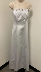 Mori Lee Formal Gown Sz 9/10 Satin Beaded Spaghetti Strap With Wrap - Picture 1 of 9