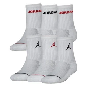 NIKE AIR JORDAN 6 PAIR OF CREW SOCKS SPORTS SOCK SIZES 5 INF - 4 JUNIOR AGE 3-10 - Picture 1 of 8