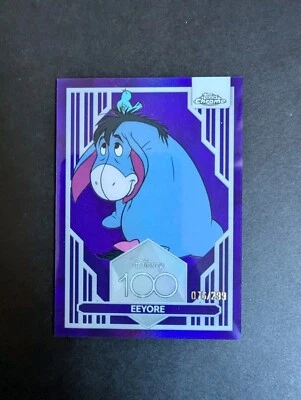 2023 Topps Chrome Disney 100 Purple Refractor /299 Eeyore #29 - Image 1 of 4