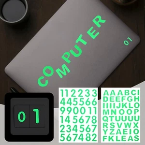 Luminous Numbers English Letters Luminous Stickers Removable Fluorescent Sticker - Picture 1 of 19
